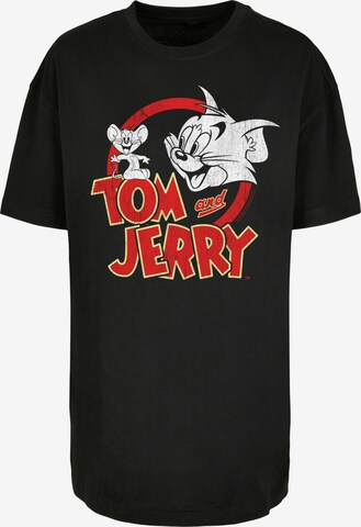 F4NT4STIC Shirt 'Tom And Jerry Distressed' in Black: front