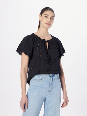 SISTERS POINT Blouse 'UNIA' in Zwart: voorkant