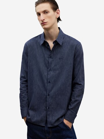 Adolfo Dominguez Regular fit Button Up Shirt in Blue