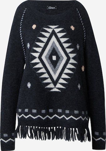 Grace Sweater in Black: front