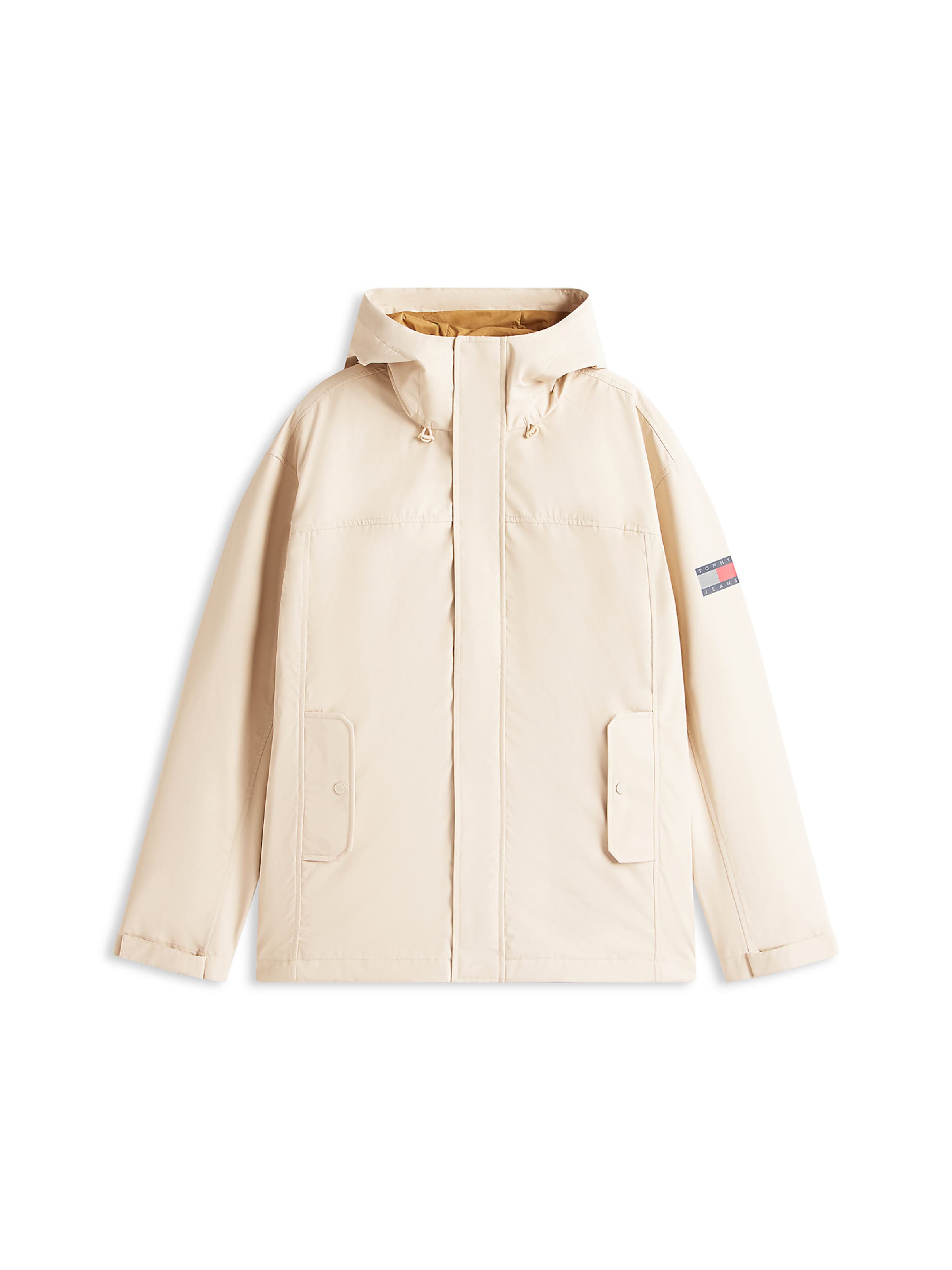 Tommy Jeans Winterjas 'Chicago' in Beige: voorkant