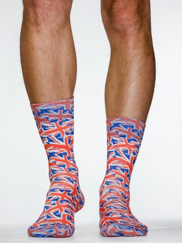 Wigglesteps Sokken 'BRITISH FLAG' in Blauw: voorkant