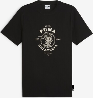 PUMA Shirt 'Gelateria' in Zwart: voorkant
