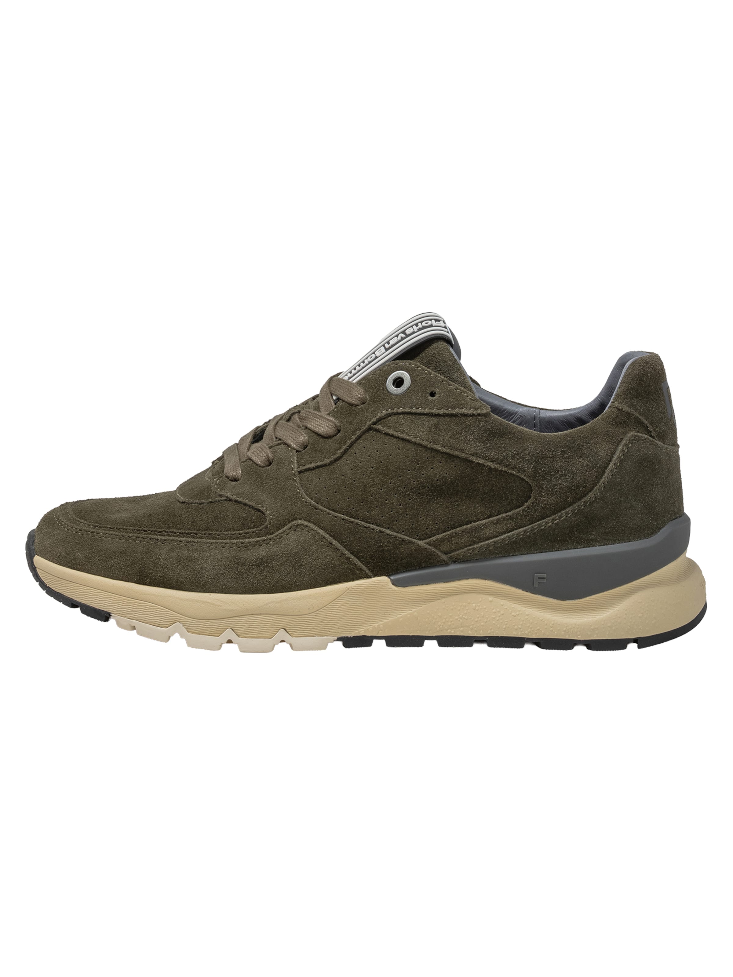 Sneaker bassa 'De Treener 07' di Floris van Bommel in verde: frontale