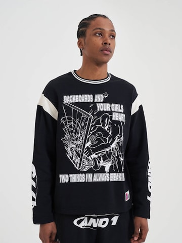 AND1 Sweatshirt in Schwarz: Vorderseite