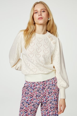 Pull-over Fabienne Chapot en beige : devant