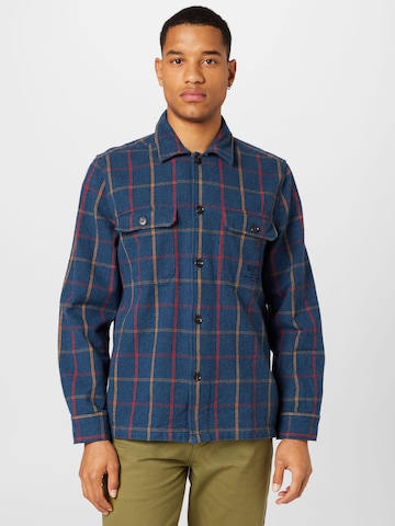 MUSTANG Regular fit Button Up Shirt 'Clemens' in Blue: front