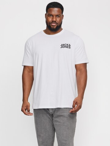 Jack & Jones Plus Koszulka 'JJECorp' w kolorze biały: przód