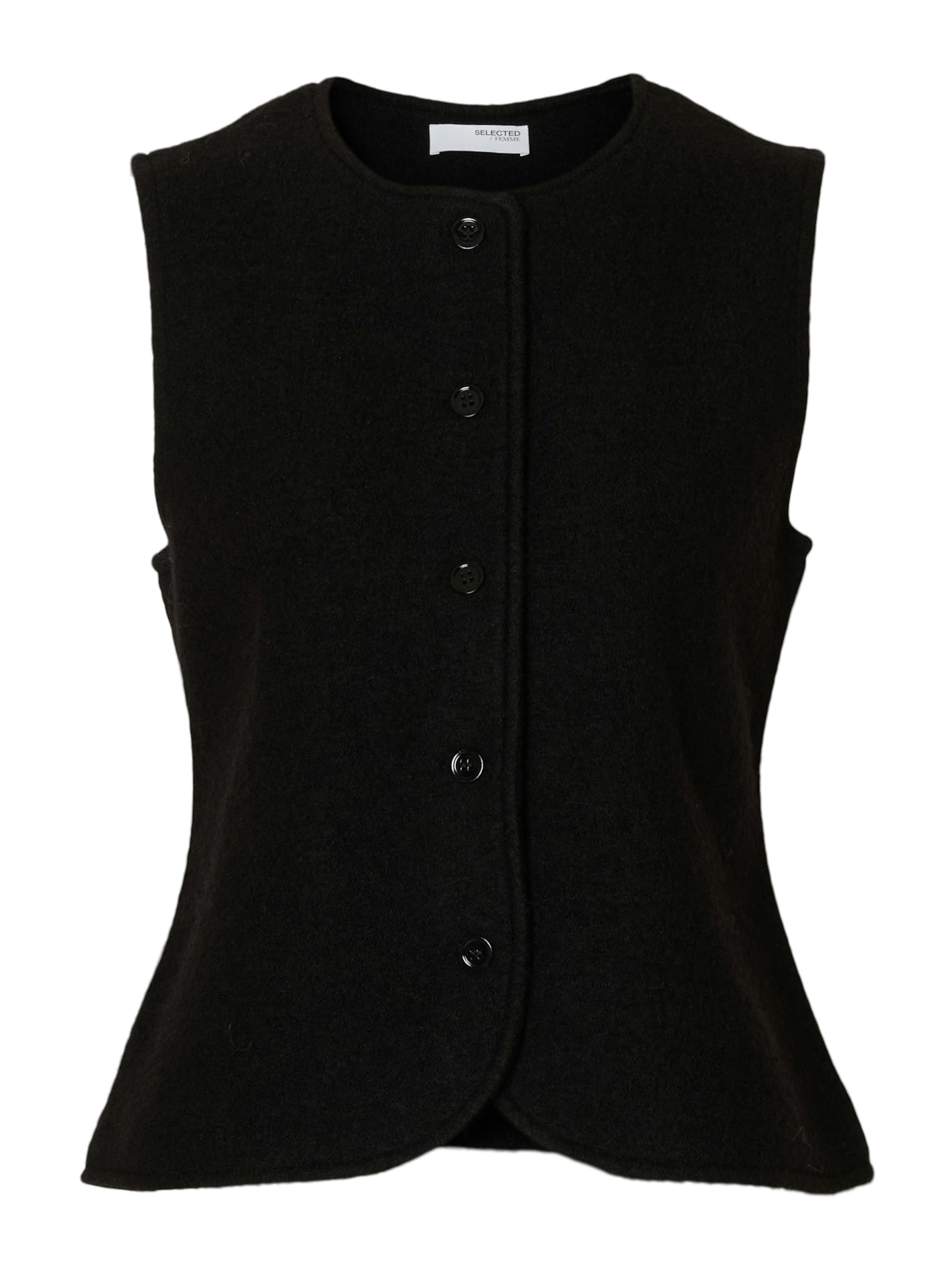 Cardigan 'SLFDARLA' SELECTED en noir : devant