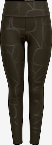 Skinny Pantaloni sportivi 'ONPFont' di ONLY PLAY in marrone: frontale