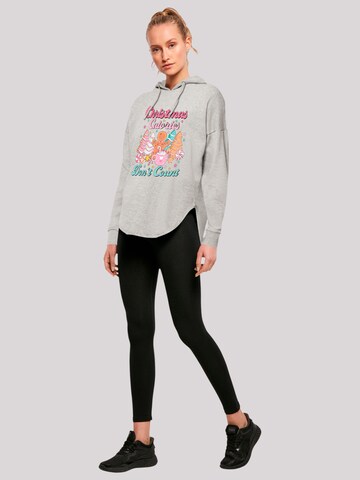 Sweat-shirt 'Christmas Calories Dont Count Candy' F4NT4STIC en gris