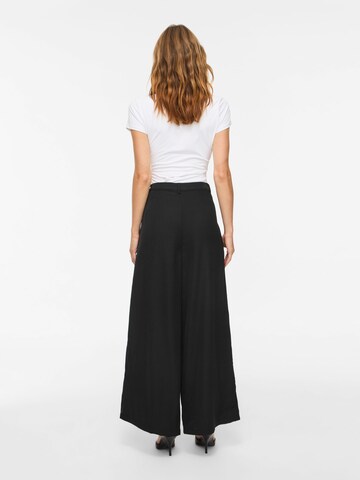 VILA - Pierna ancha Pantalón plisado 'VILee' en negro
