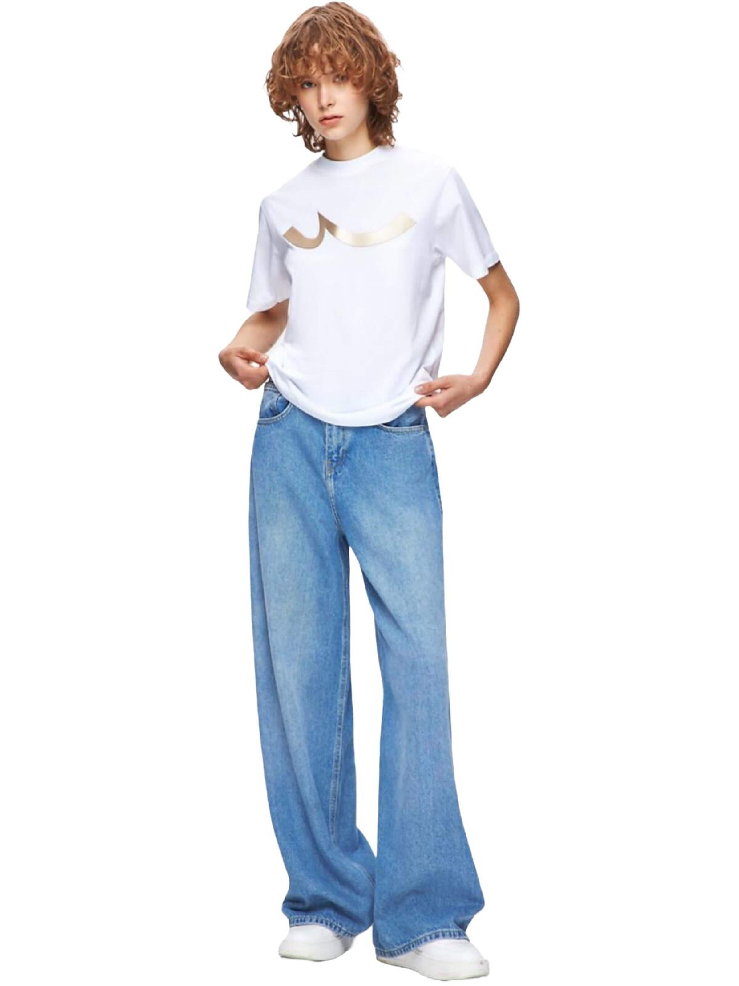 LTB Jeans Shirt 'Printed T-Shirt' in Wit