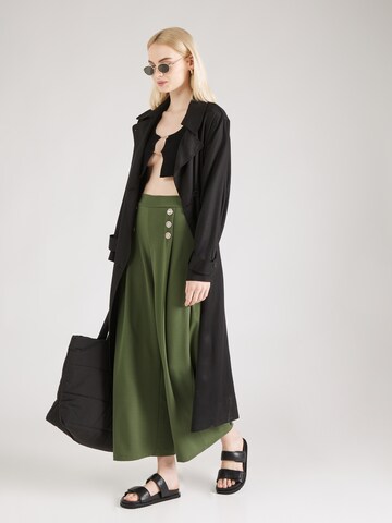 Wide Leg Pantalon à pince 'El44ly' ZABAIONE en vert