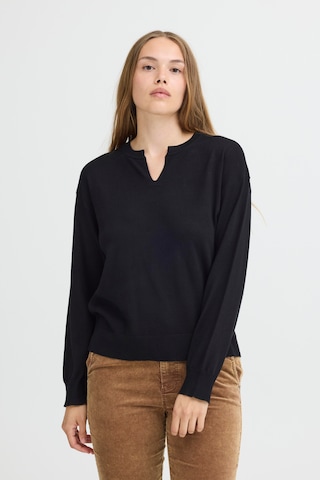 Pulz Trui 'PZSara' in Zwart: voorkant