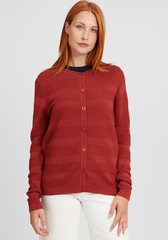 Fransa Knit Cardigan in Red: front