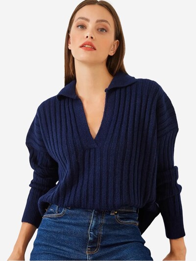 Bianco Lucci Pull-over 'Pullover' en S-L en bleu marine, Vue avec produit