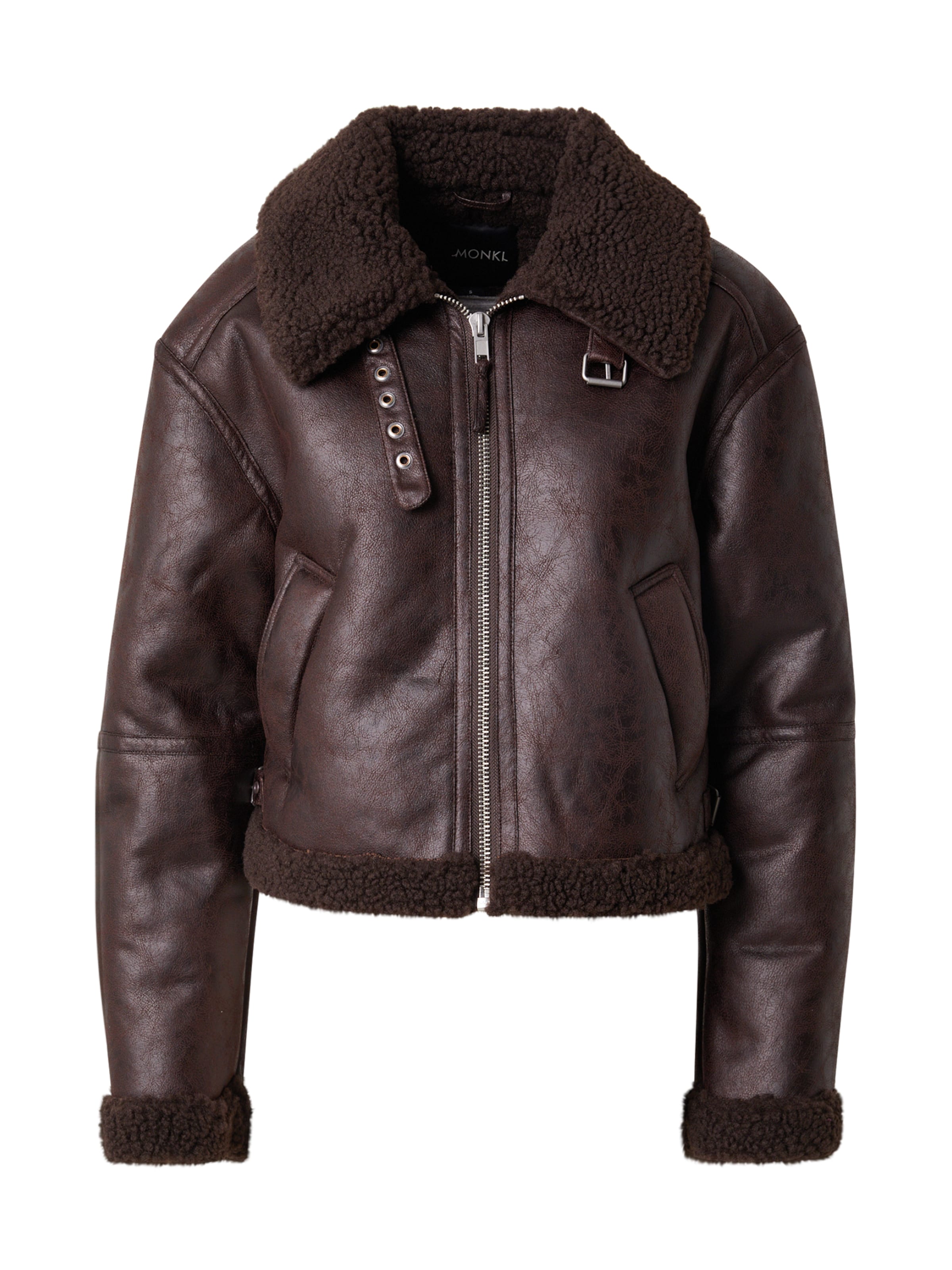 Monki - Casaco meia-estação em castanho: frente