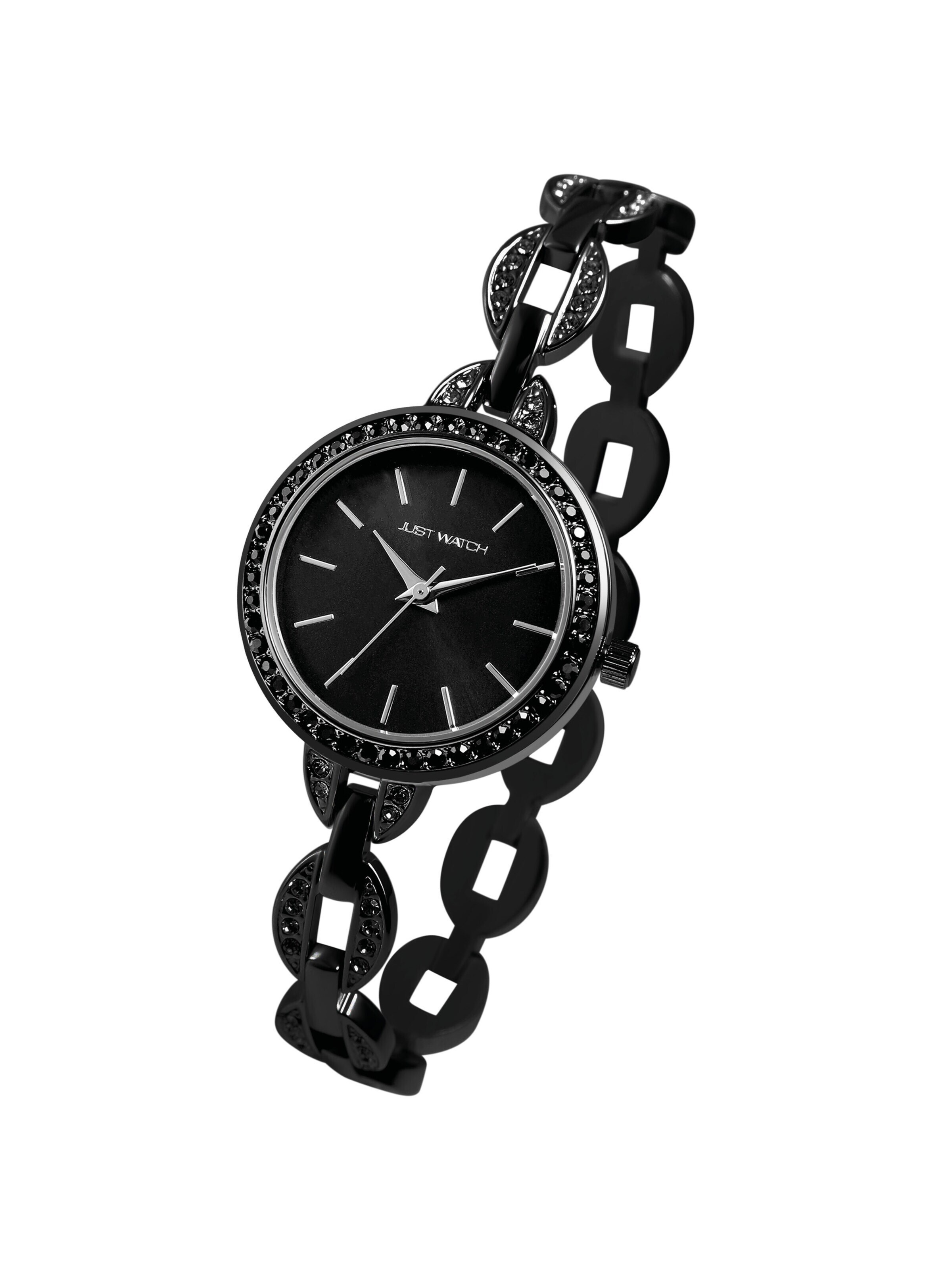 Just Watch Analog Watch 'Jolien, silberfarbig, 3 ATM' in Black: front