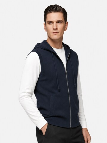 ALLTHEMEN Gebreid vest 'Luftmasche' in Blauw