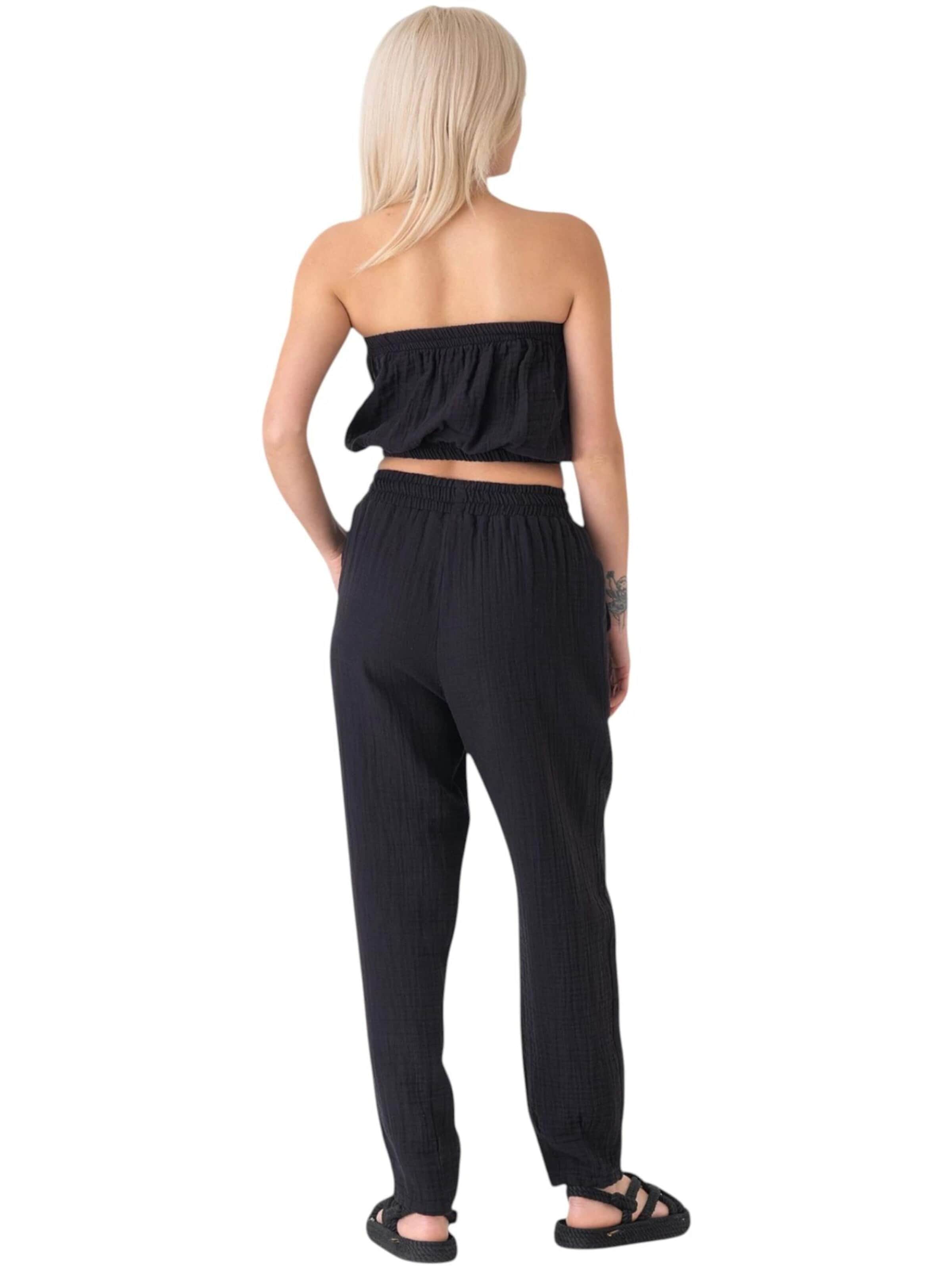 WENOR Tapered Broek 'TANORA' in Zwart