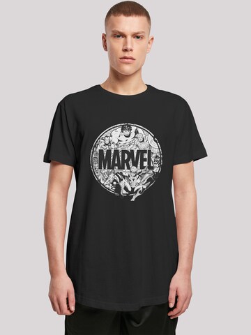 F4NT4STIC T-Shirt 'Marvel Comics Logo Character Infill' in Schwarz: Vorderseite