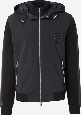 BOSS Neuletakki 'Ibrido' värissä musta: etupuoli