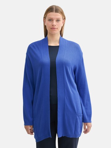 Tom Tailor Women + Gebreid vest in Blauw: voorkant