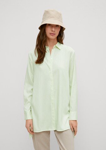 Camicia da donna di comma casual identity in verde: frontale