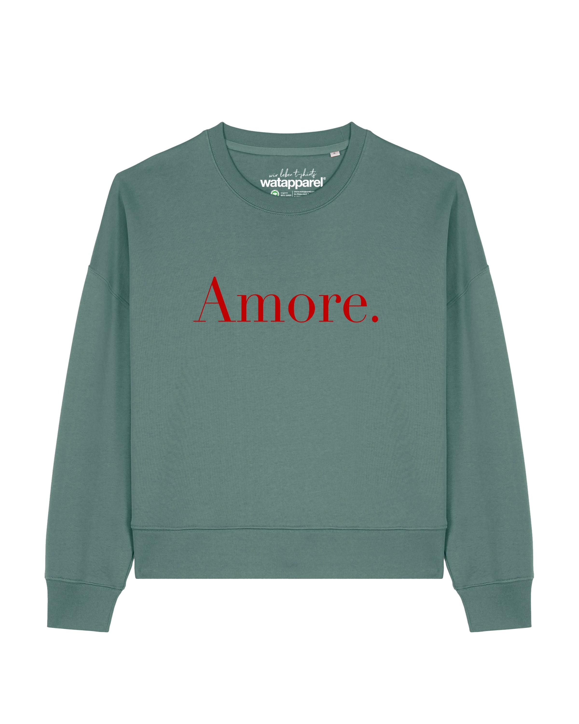 Sweat-shirt 'Amore ' Watapparel en vert : devant