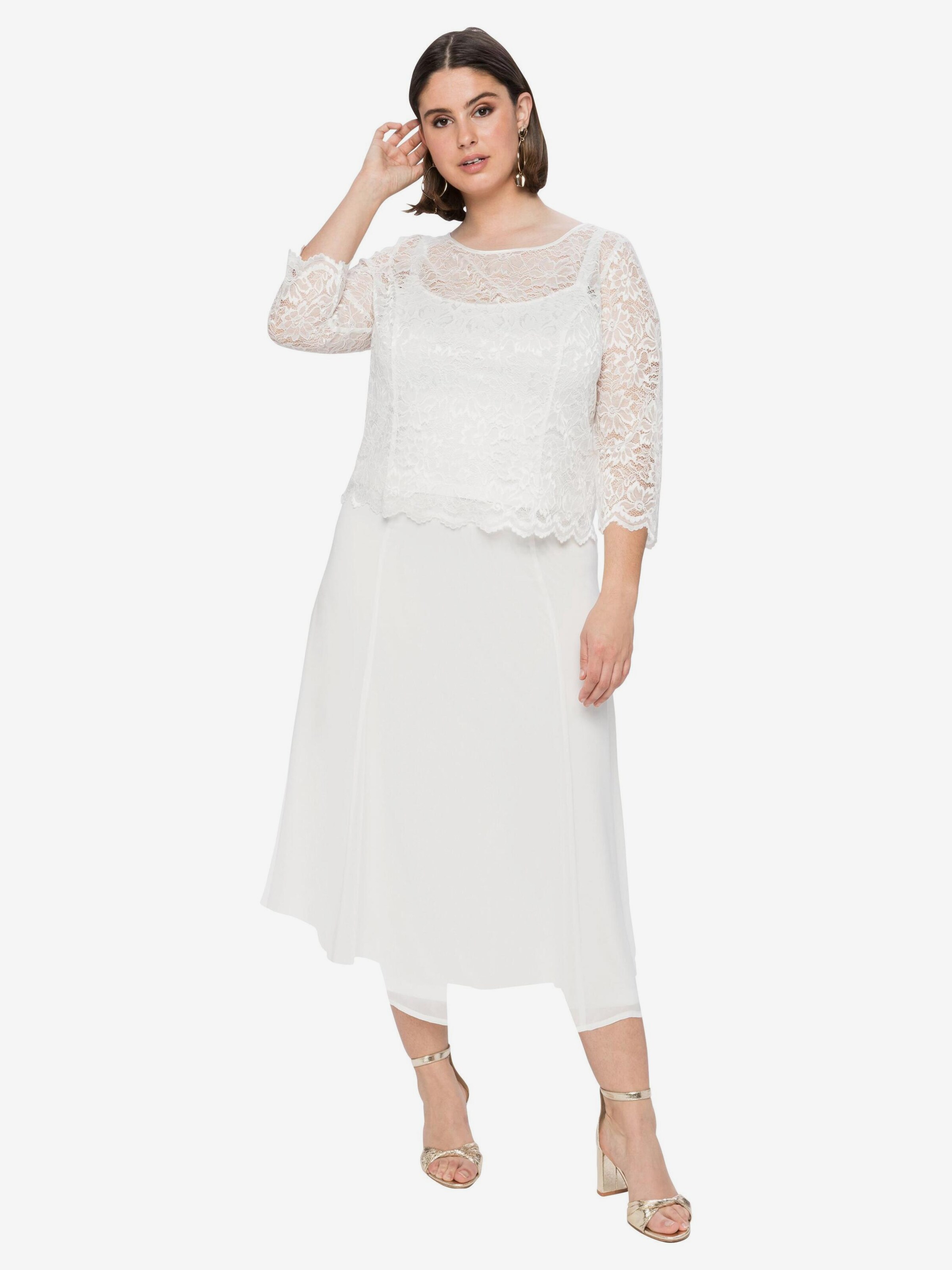 Jupe Mi-longue SHEEGO Pour Femme - Taille 48 (EU), Couleur Blanc-rose-bleu, Style Décontracté - Occasion Très Bon état