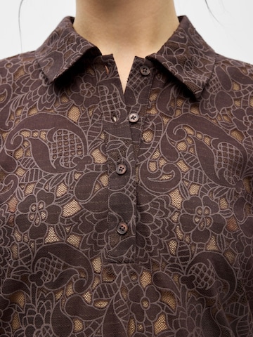 OBJECT Bluse 'OBJBianca' i brun