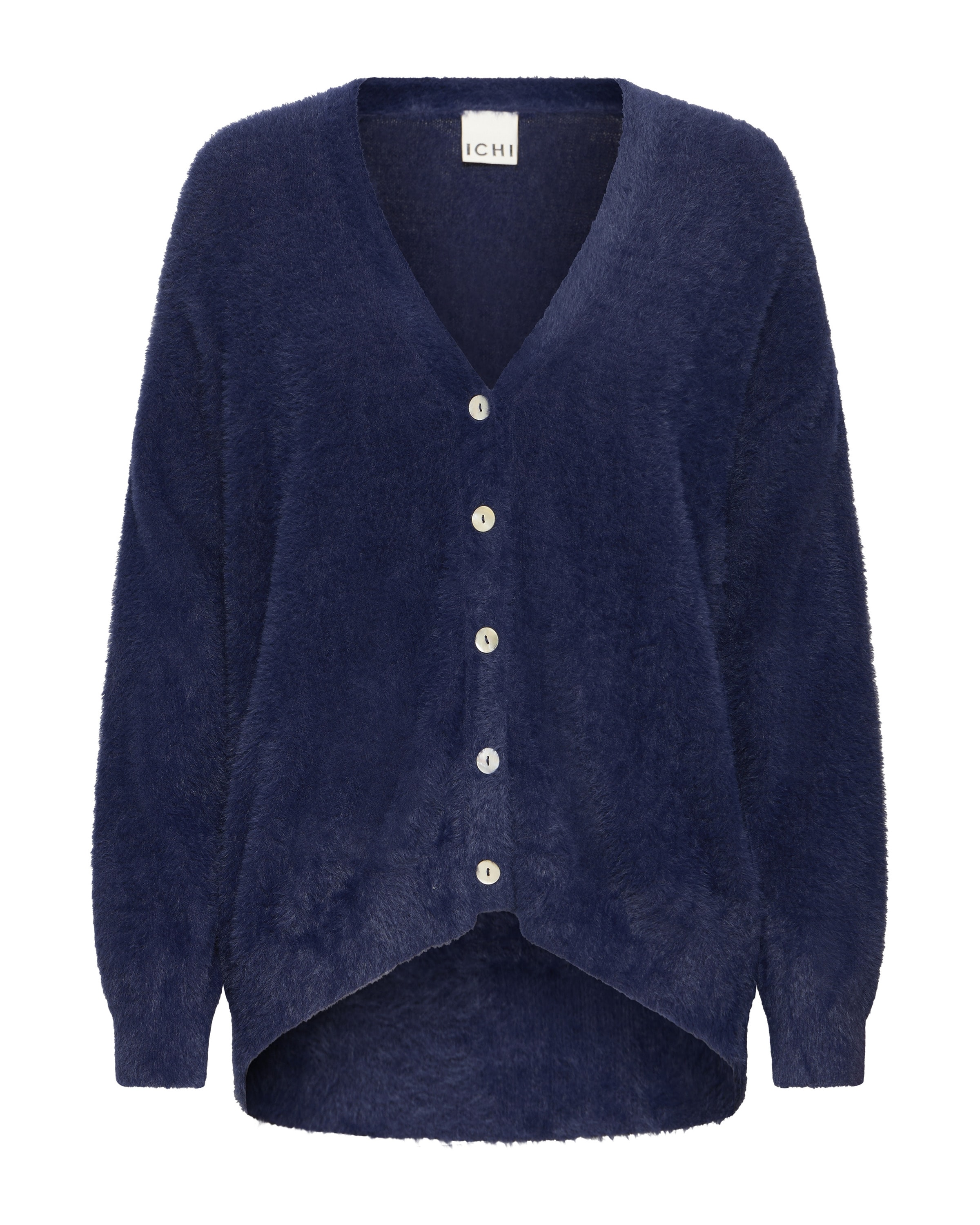 ICHI Gebreid vest 'IHBRULA' in Blauw: voorkant