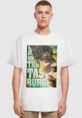 Merchcode Shirt 'Pulp Fiction - Kahuna Burger' in Wit: voorkant