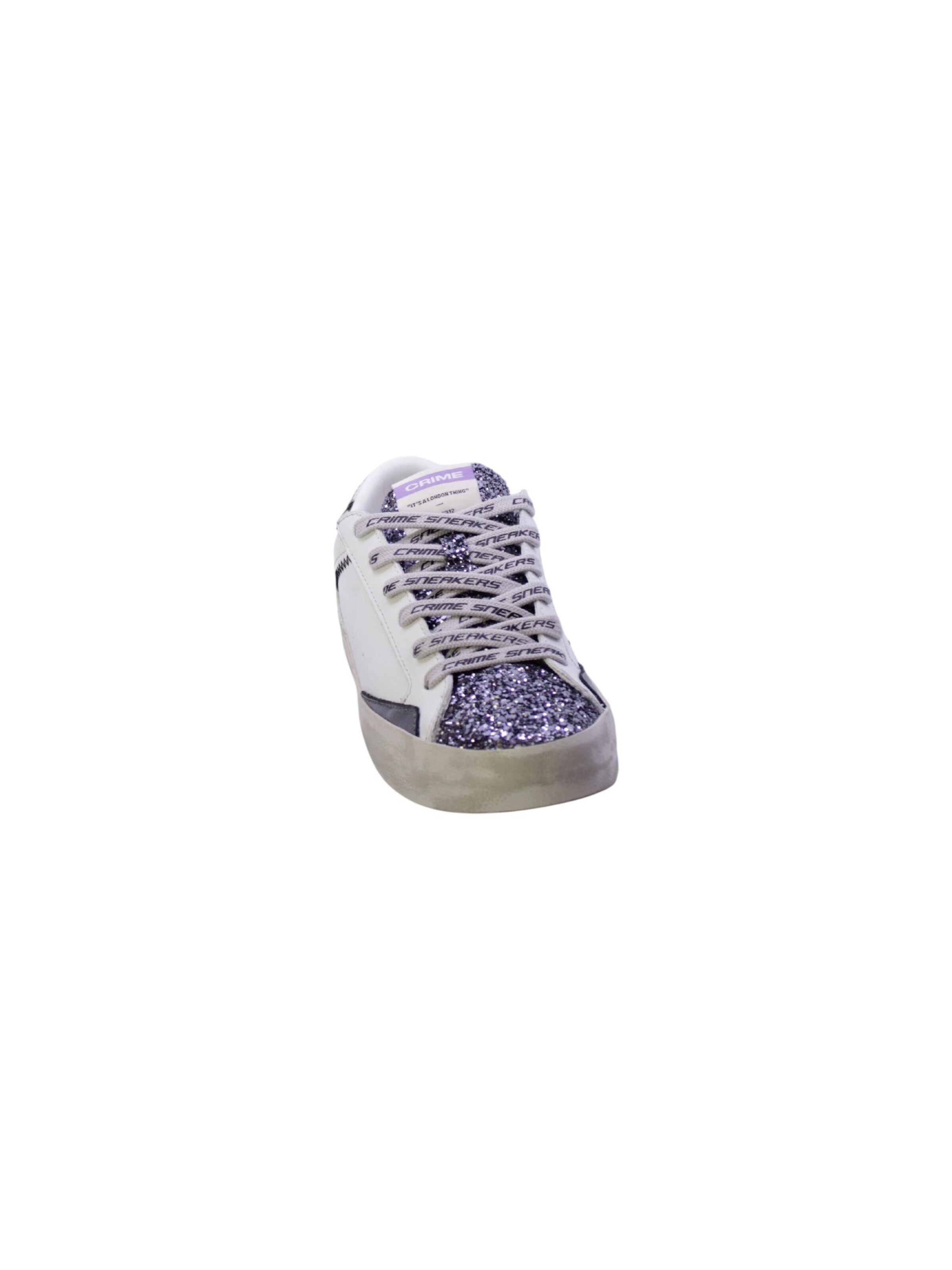 Sneaker bassa di Crime London in argento