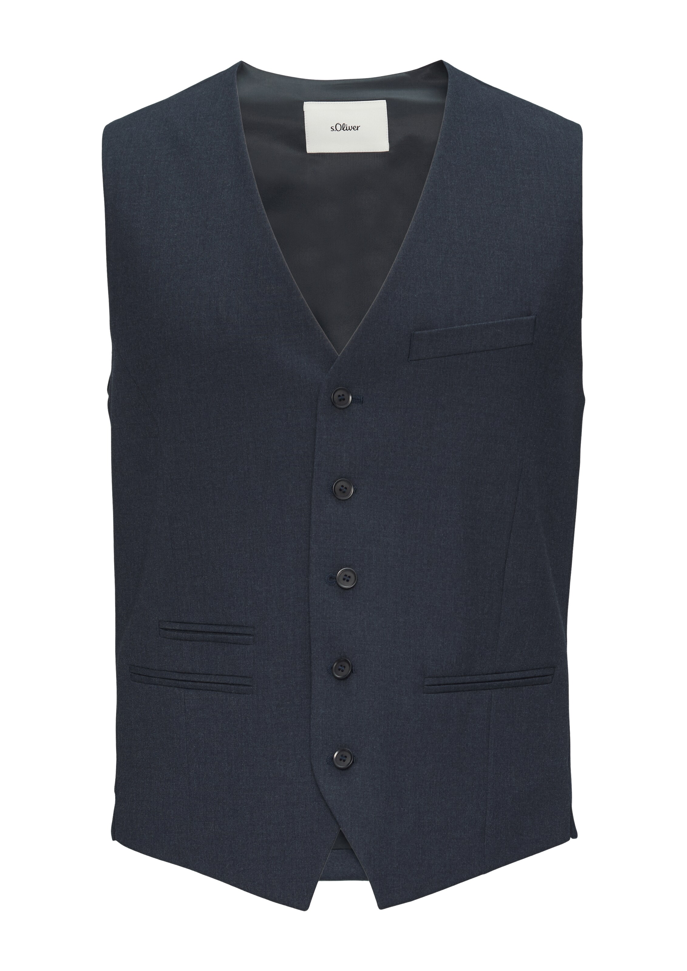 s.Oliver BLACK LABEL Gilet in Blauw: voorkant