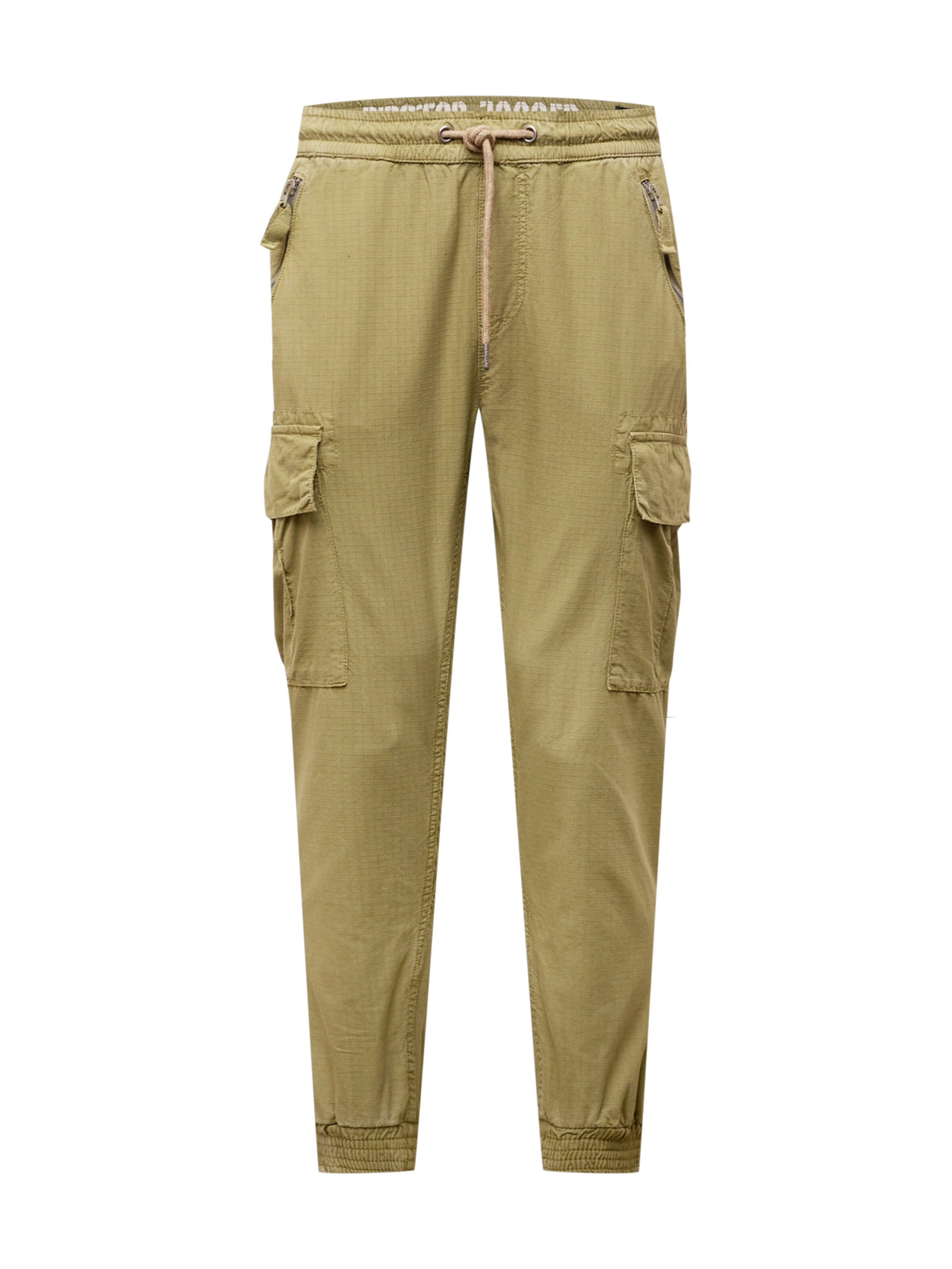 ALPHA INDUSTRIES Брюки-карго 'Ripstop' в Зеленый: спереди