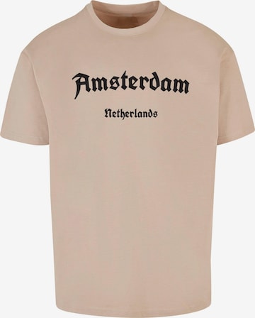 Merchcode T-Shirt 'Amsterdam' in Beige: predná strana