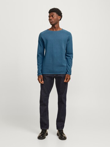 Coupe regular Pull-over 'JJEHill' JACK & JONES en bleu