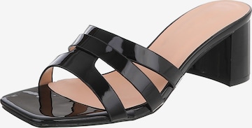 Ital-Design Pantolette in Schwarz: Vorderseite