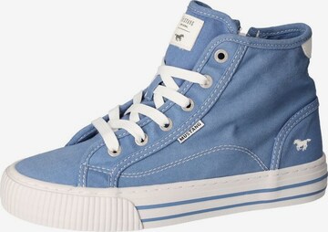 MUSTANG Sneakers hoog in Blauw: voorkant