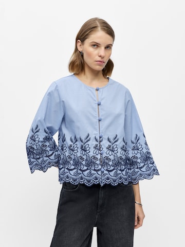 Camicia da donna 'OBJVanna' di OBJECT in blu: frontale