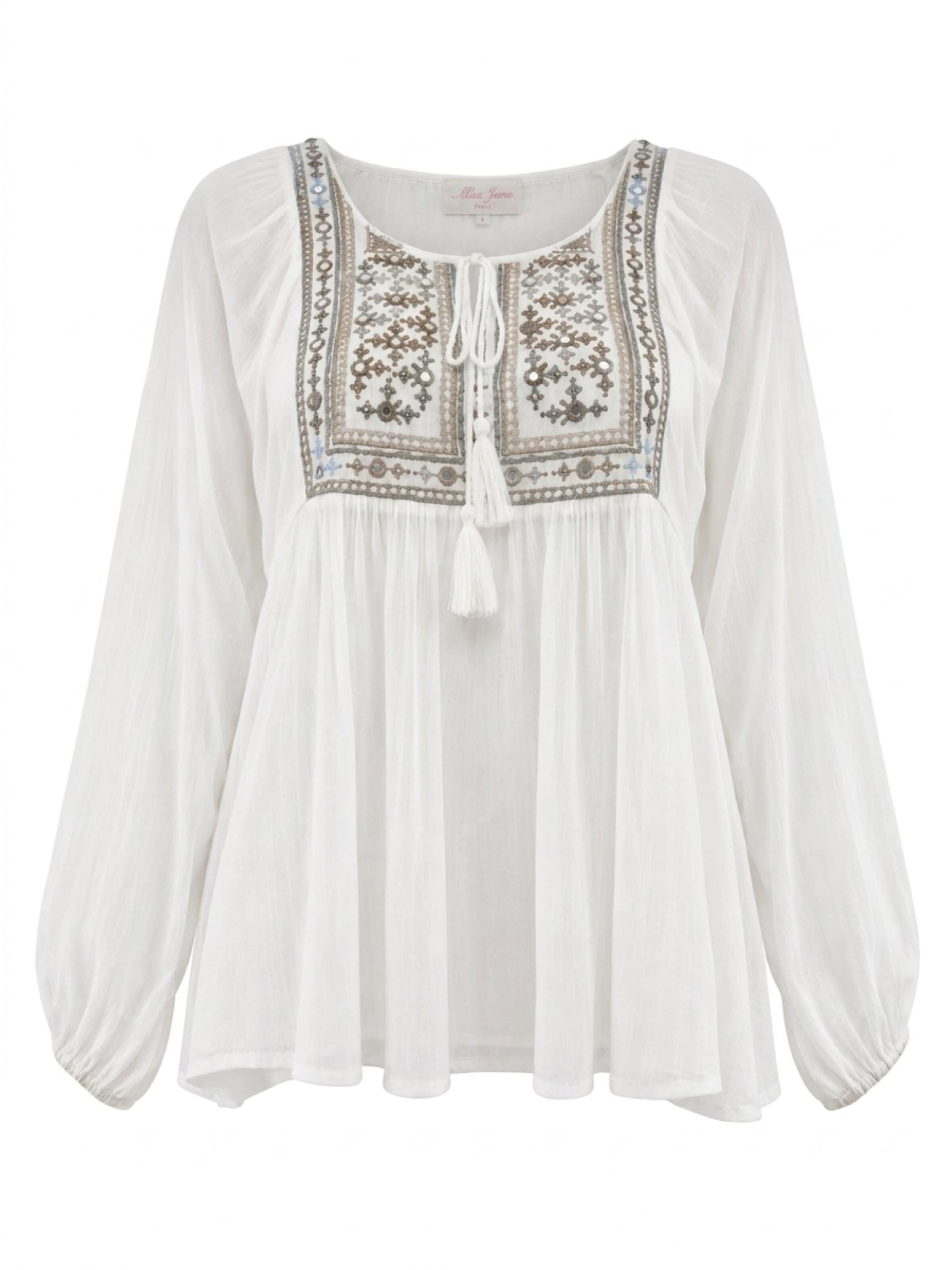 Miss June Blouse 'Rappsodia' in Beige