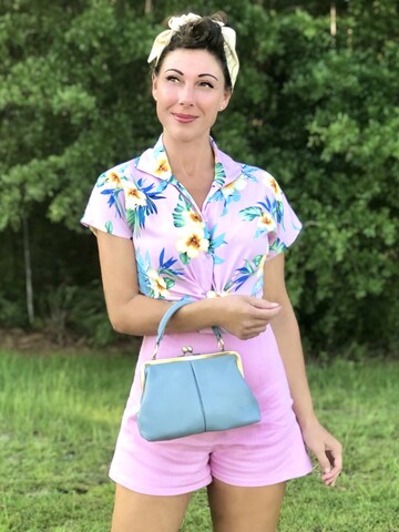 Taschenkinder Handbag 'Kleine Olive – Leder Handtasche & Umhängetasche' in Blue