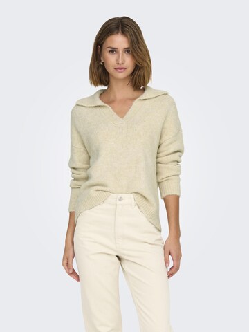 Pull-over 'Maggie' ONLY en beige : devant
