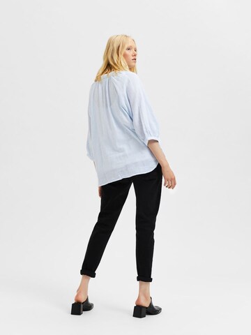 Selected Femme Curve Blouse in Blue