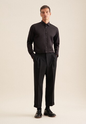 SEIDENSTICKER Regular fit Business shirt in Brown