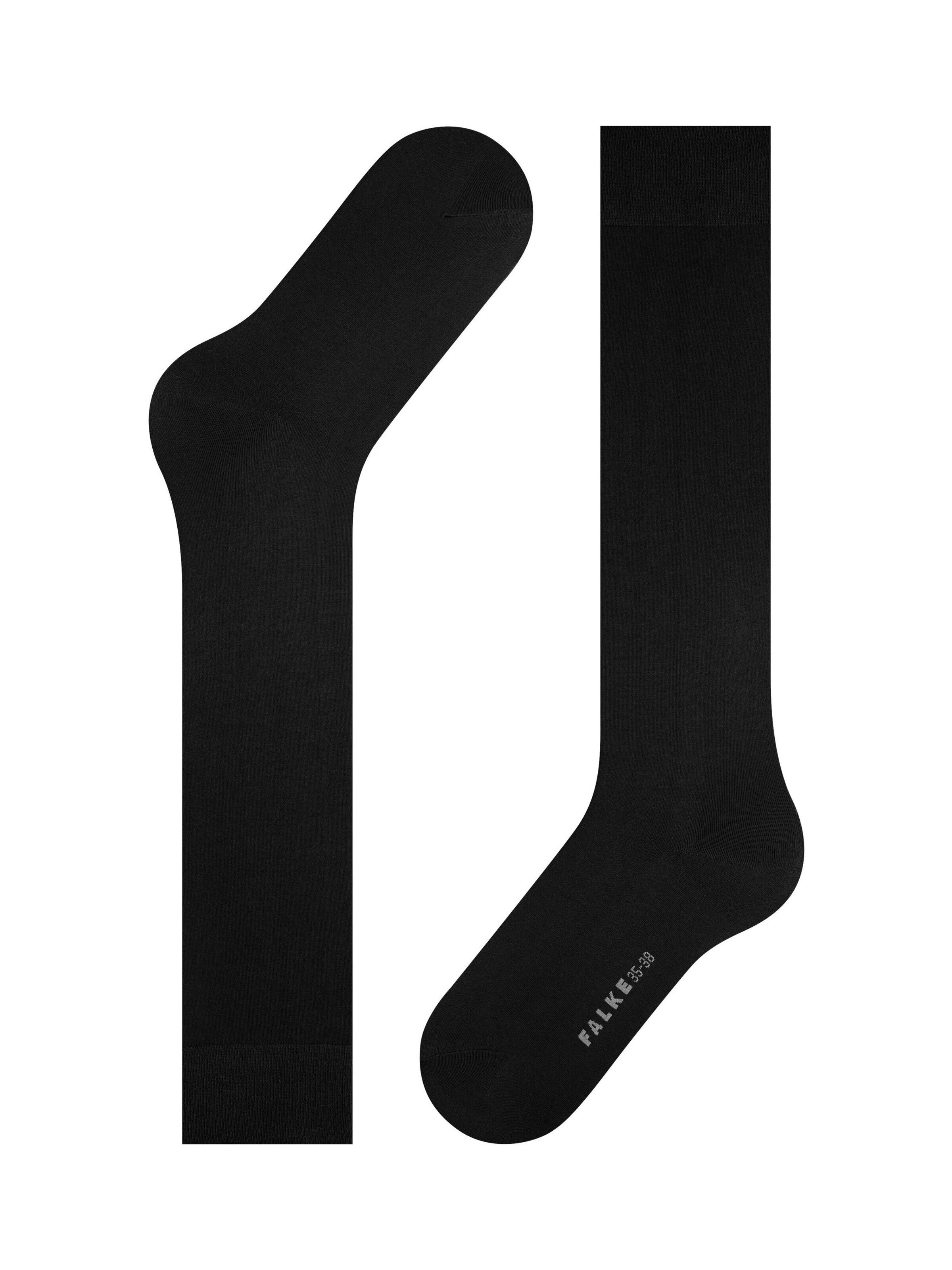 FALKE Kniestrümpfe 'Cotton Touch'‌‌‌‌ in Schwarz