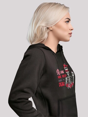 F4NT4STIC Sweatshirt 'Anti Valentinstag Roses Are Red' in Black