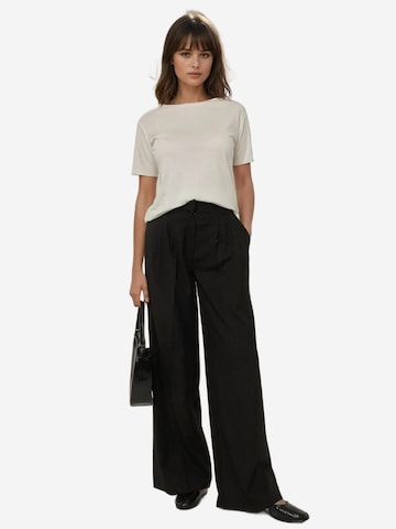 Wide leg Pantaloni con piega frontale di Hiccup in nero
